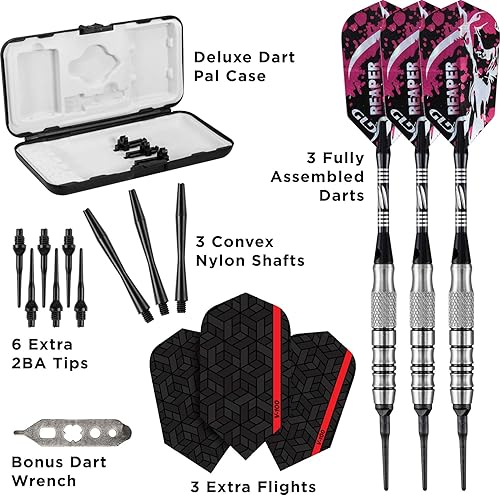 Miniatura 4 de Viper Grim Reaper - Dardos de punta suave de tungsteno 80% con estuche de almacenamientoviaje