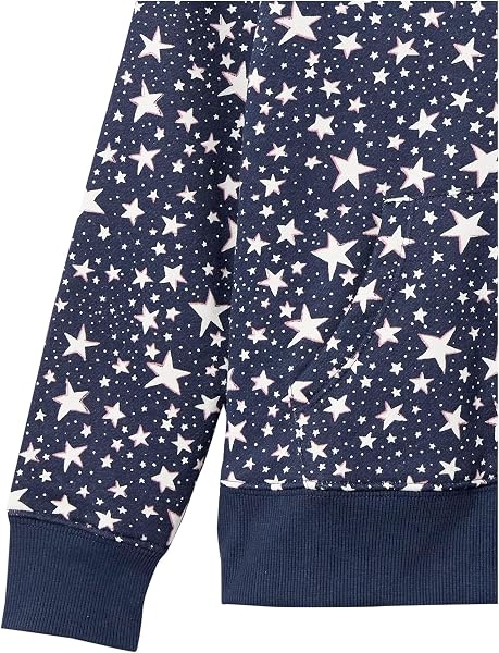 Amazon Essentials Girls and Toddlers' Fleece Zip-Up Hoodie Sweatshirt 5 Years Navy Stars - 2