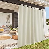Vista 66 de RYB HOME - Cortinas opacas extraanchas para exteriores, impermeables, resisten el viento, 100 pulgadas de ancho x 84 pulgadas de largo, 1 panel