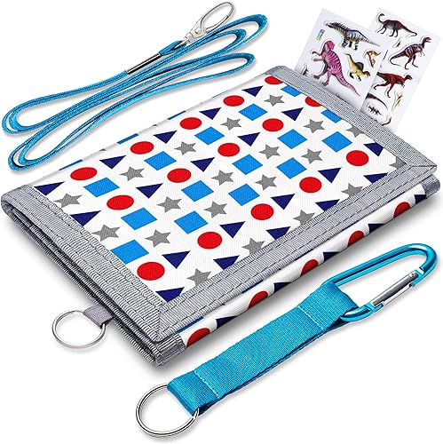 Cartera para niños y niñas de 6 a 18 años triple pliegue carteras para niños y niñas carteras para adolescentes con bolsillo para monedas y