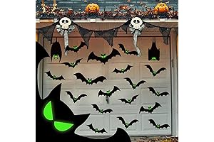 24 Pcs Halloween Garage Door Decorations Magnets Bats
