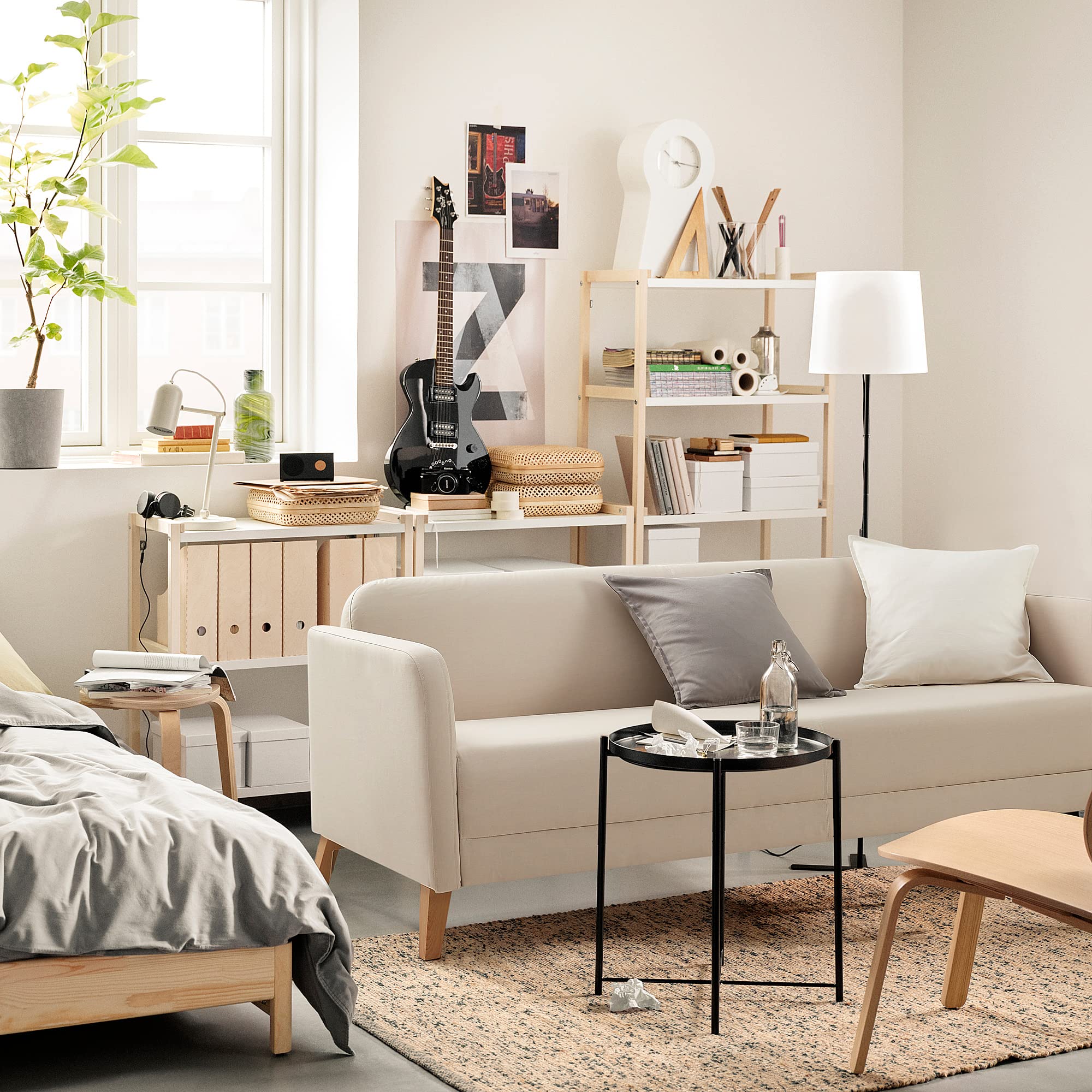 Amazon.com: Ikea Sofá LINANÄS de 3 plazas, Vissle beige : Hogar y