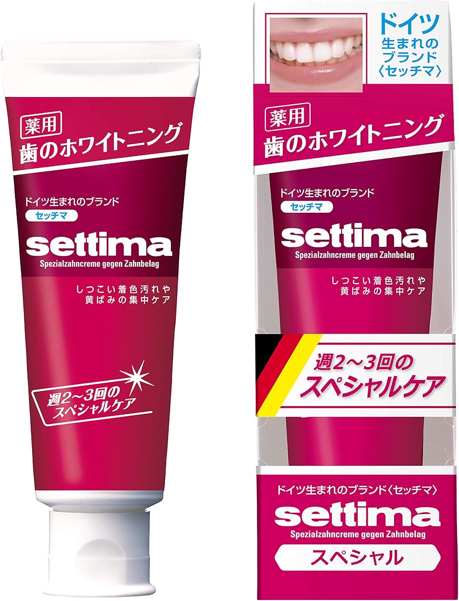 Sunstar Settima Settima Toothpaste Special [Standing Type] (Toothpaste) [Quasi-drug Product] 2.8 oz (80 g) x 1 [Whitening Whitening Stain Care, Stained Stain (Special Care 2 to 3 Times a Week)