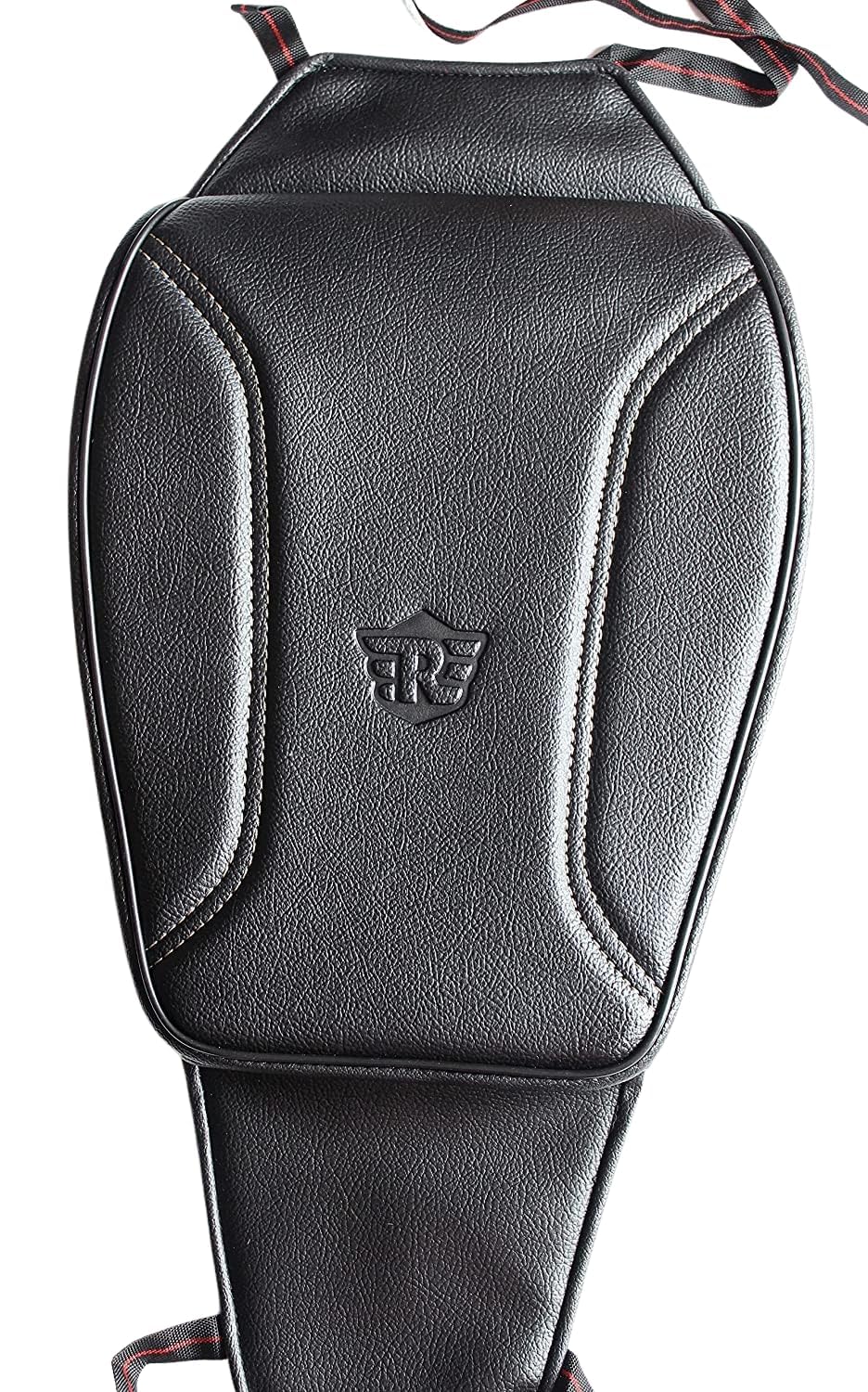 UNIWARE® RE Hunter 350 Leather Scratch Proof | Full Flap Line Design Tank Cover/Tank Bag (Black)-image-40