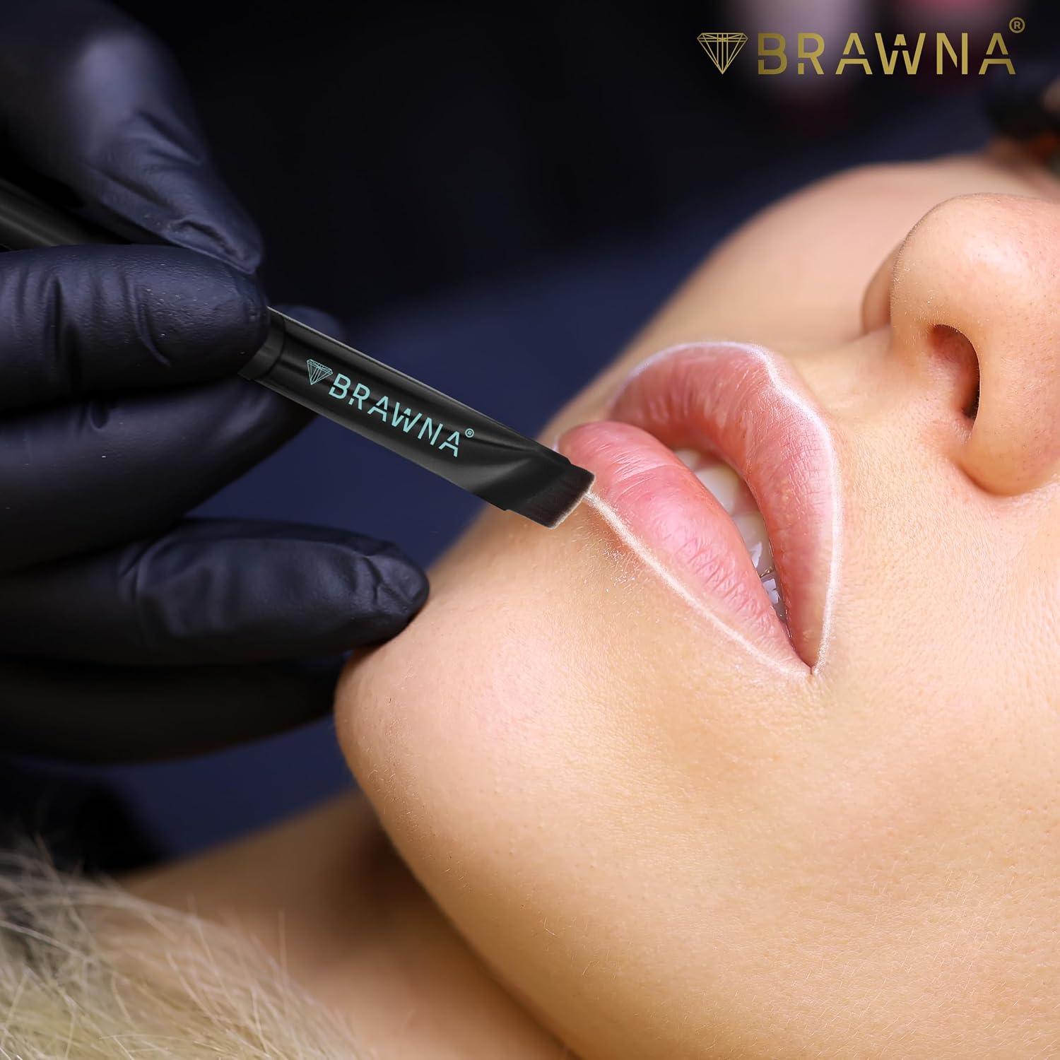 BRAWNA Eyebrow Mapping Kit - 1 Countour White Mapping Paste, 1 White Mapping String, 2 Angled Eyebrow Brush - Brow Mapping Supplies - PMU & Microblading Supply
