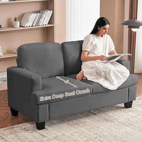 Miniatura 6 de Furnimart Moderno juego de sofá y sofá biplaza de 3 plazas, juego de 2 sofás para sala de estar, sofá modular de asiento profundo y sofá biplaza,