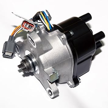 MAS Ignition Distributor w/Cap & Rotor Compatible with Honda Accord 2.2L Replacement for TD-31U TD-34U TD-58U 30100-PT3-A03