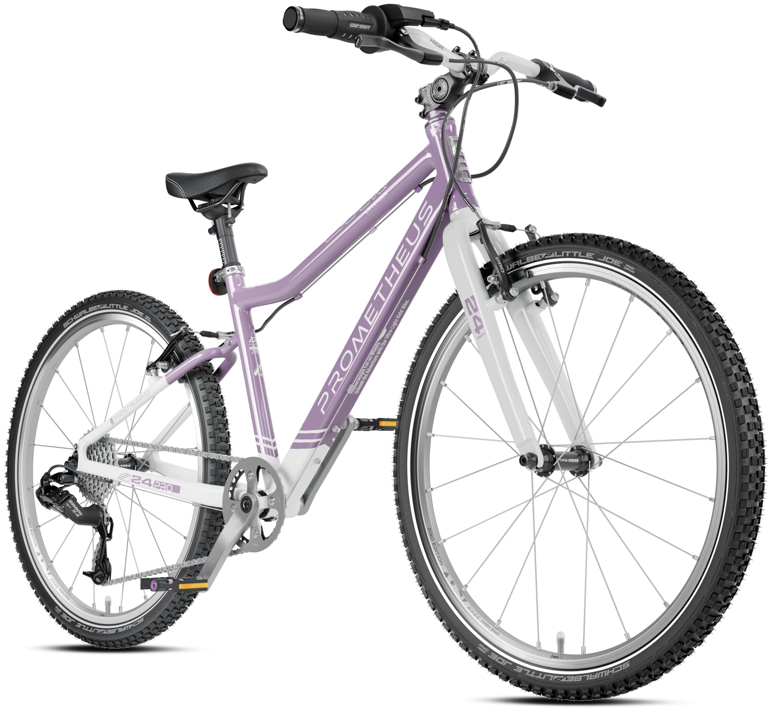 PROMETHEUS BICYCLES PRO Bici bambina 24 pollici | Bicicletta 24 pollici  bambina | Bici 24 pollici ragazza in alluminio dai 7 anni | Super leggera |  con cambio a 8 marce | viola e bianco : Amazon.it: Sport e tempo libero
