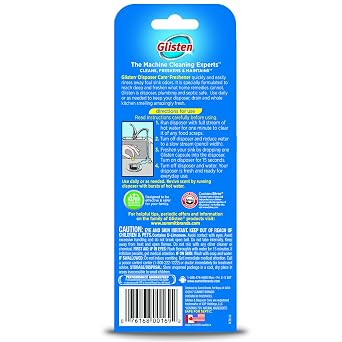 Glisten Dishwasher Detergent Booster & Freshener 2 Pack & Disposer Care Freshener, Lemon Scent