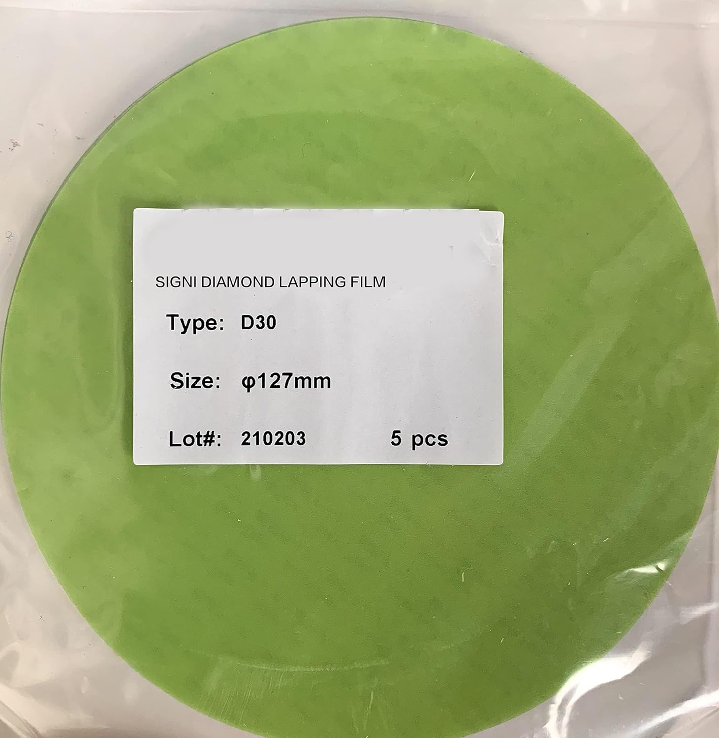 Professional SIGNI PSA Diamond Precision Lapping Microfinishing Film 5 inch (3 Micron, 5 Pack) - High Performance Polishing Sheets for Optimal Finishing Results