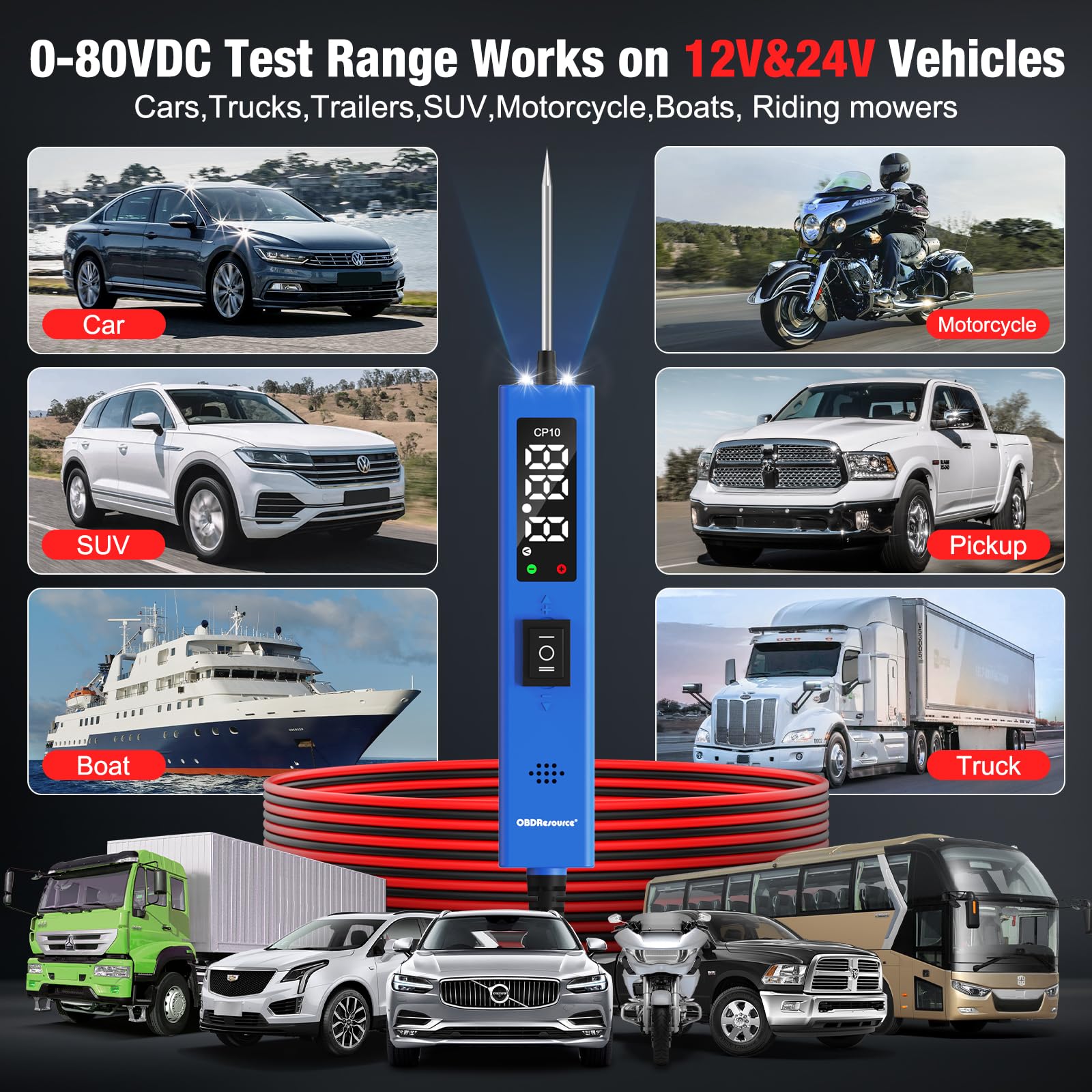 OBDResource Circuit Tester Automotive, Power Probe Tester, Voltage...