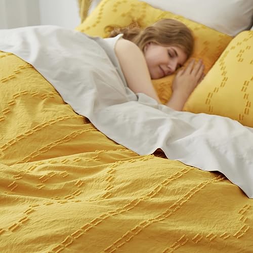 Miniatura 4 de BEDAZZLED - Juego de funda de edredón tamaño King, de 3 piezas, suave y bordado, estilo holgado, moderno y bohemio, hecho de 100 % microfibra