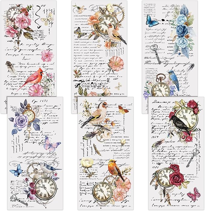 GOMAKERER Lavendel Rub On Transfers - 12 Blatt DIY Aufkleber Für Heimdekoration & Handwerk