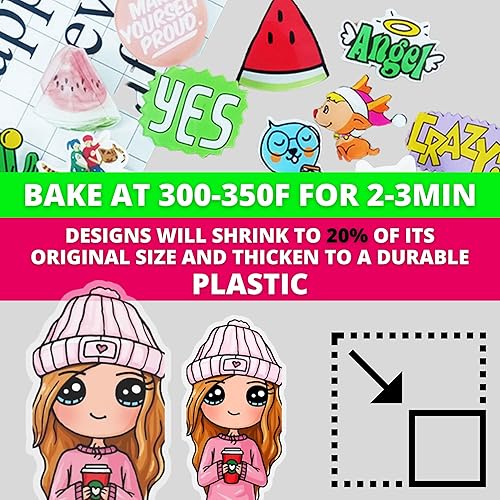 Miniatura 8 de Kit de láminas de plástico termorretráctiles  El kit de llavero de plástico termorretráctil incluye 50 hojas y 25 llaveros con cadena de papel de