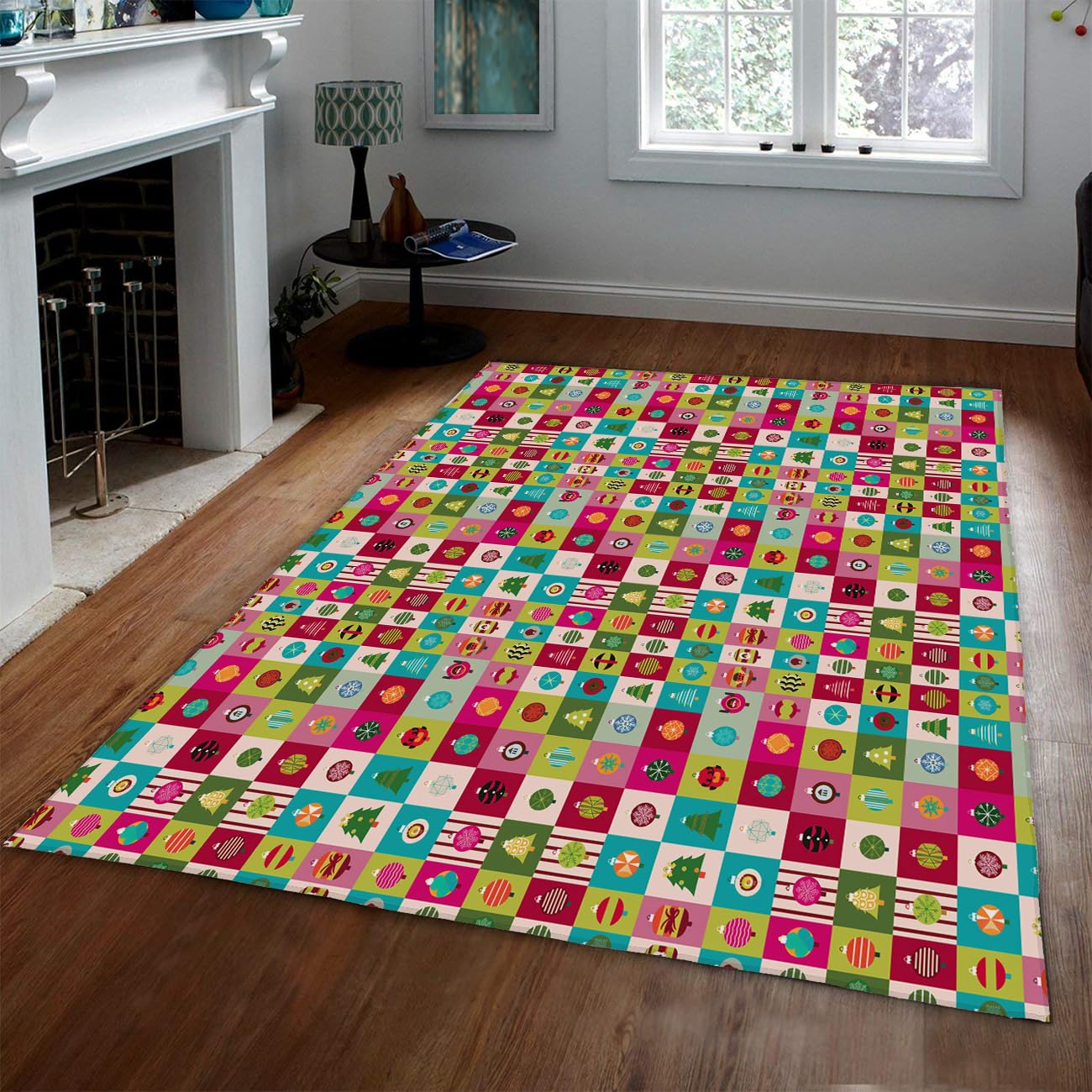 Tapis de cuisine de Noël 80x150 cm antidérapant et lavable pour décoration d'hiver