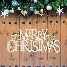 WedDecor Rustic Wooden Christmas Table Sign, Merry Christmas Wooden Sign and Xmas Tabletop Centerpiece, Wood Xmas Home Decoration Ornament and Centerpiece for Festive Holiday Decor