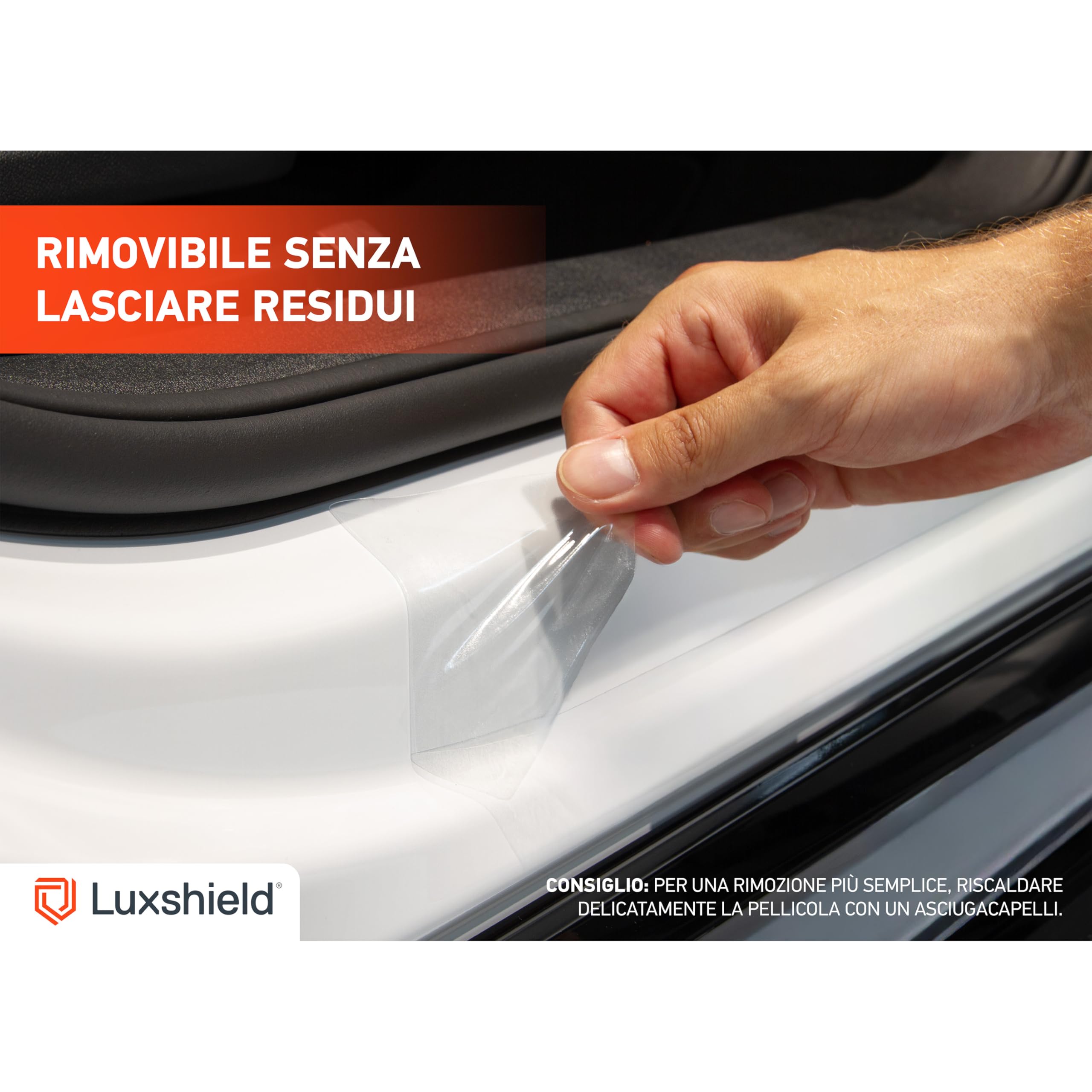 Luxshield Battitacco Auto Antigraffio Pellicola per Cupra Born I 2021-2026 - Protezione Accessori Tuning Portiera - Trasparente Lucido