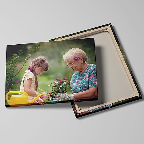 Miniatura 6 de Impresiones en lienzo personalizadas con tus fotos (lienzo enmarcado de 6 pulgadas de ancho x 8 pulgadas de alto), lienzo de pared personalizado,