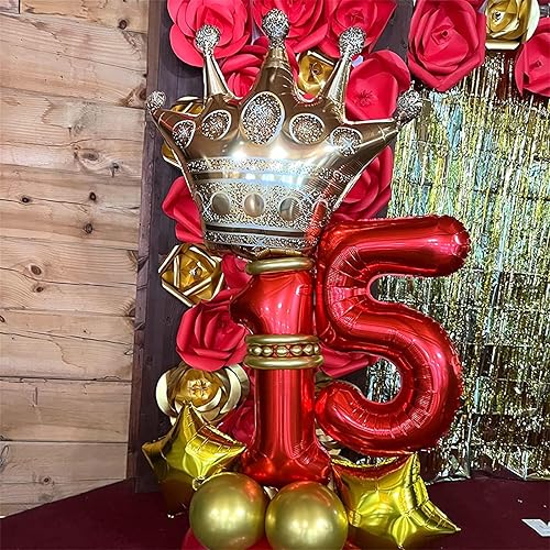 Vista 351 de Globos de 40 pulgadas, globo azul claro número 4, helio autoinflable de aluminio azul bebé para niños de 40 a 15 años, decoraciones de fiesta