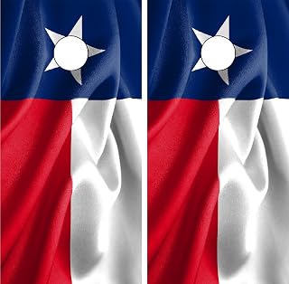C205 Texas Flag Cornhole WRAP Wraps Laminated Board Boards Decal Set Decals Vinyl Sticker Stickers Bean Bag Game Vinyl Graphic Tint Image