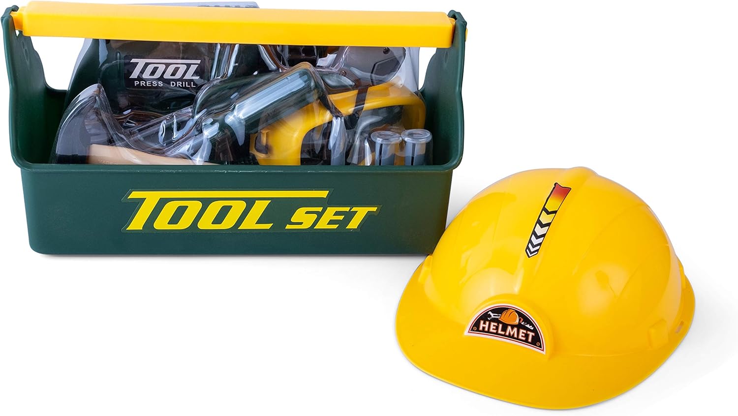 JoyKip Kids Pretend Construction Tool Kit set With Drill, Carry Case and Accessories - Children's Builder Construction Role Play Pretend Play Educational Toy for Children Toddler Boy Girl 3 Years Old+ : Toys & Games