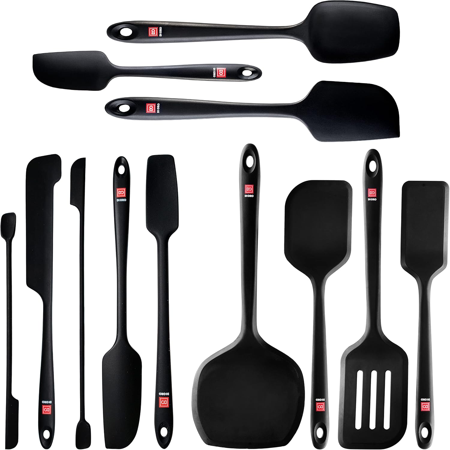 DI ORO 12Piece Silicone Utensil Set Spatulas Silicone