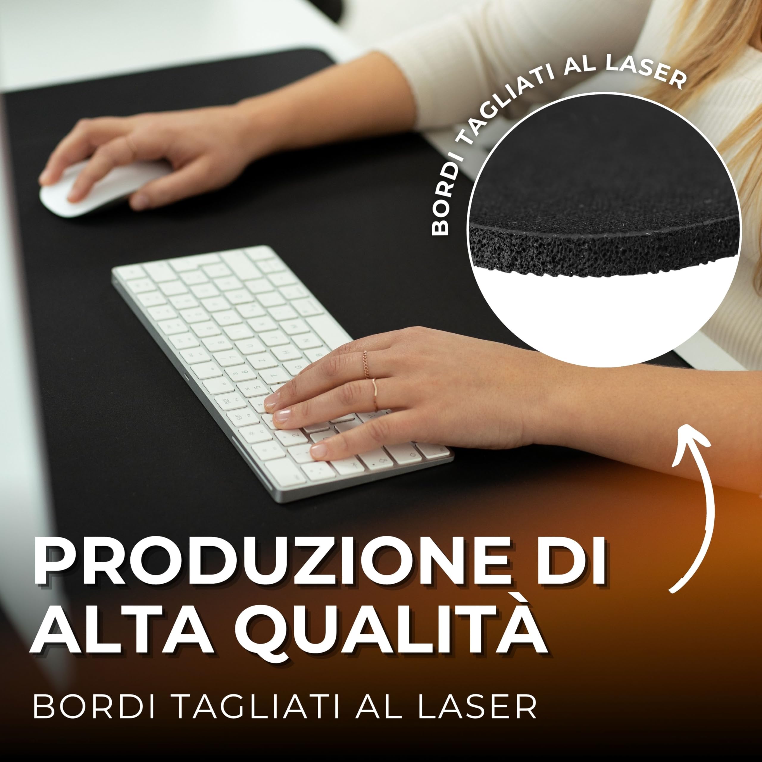 Bxgolkgd Tappetino per mouse, 20 x 23 cm, irregolare, con bordi