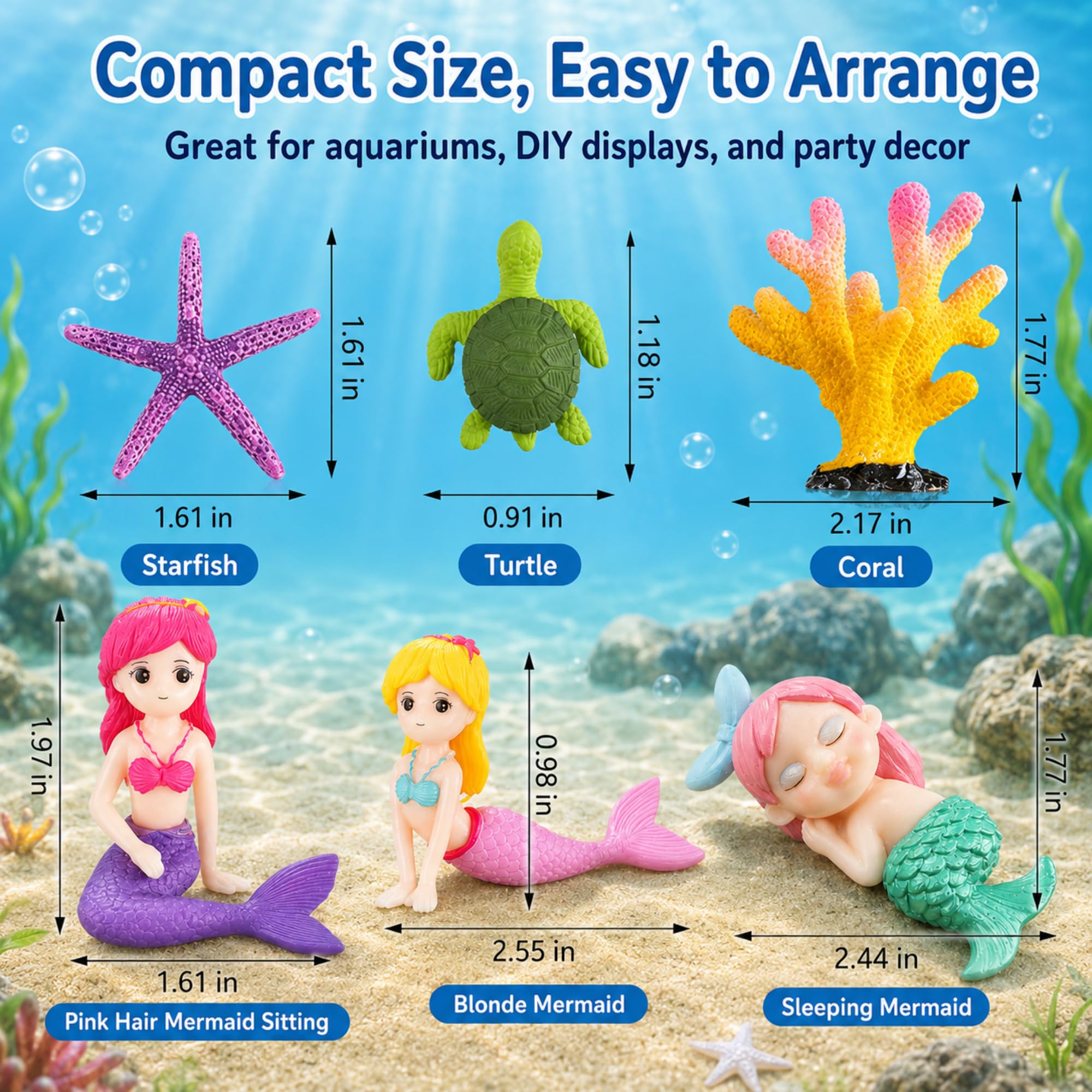 Amazon.co.jp: 水族館 魚タンク リトルマーメイド オーナメント