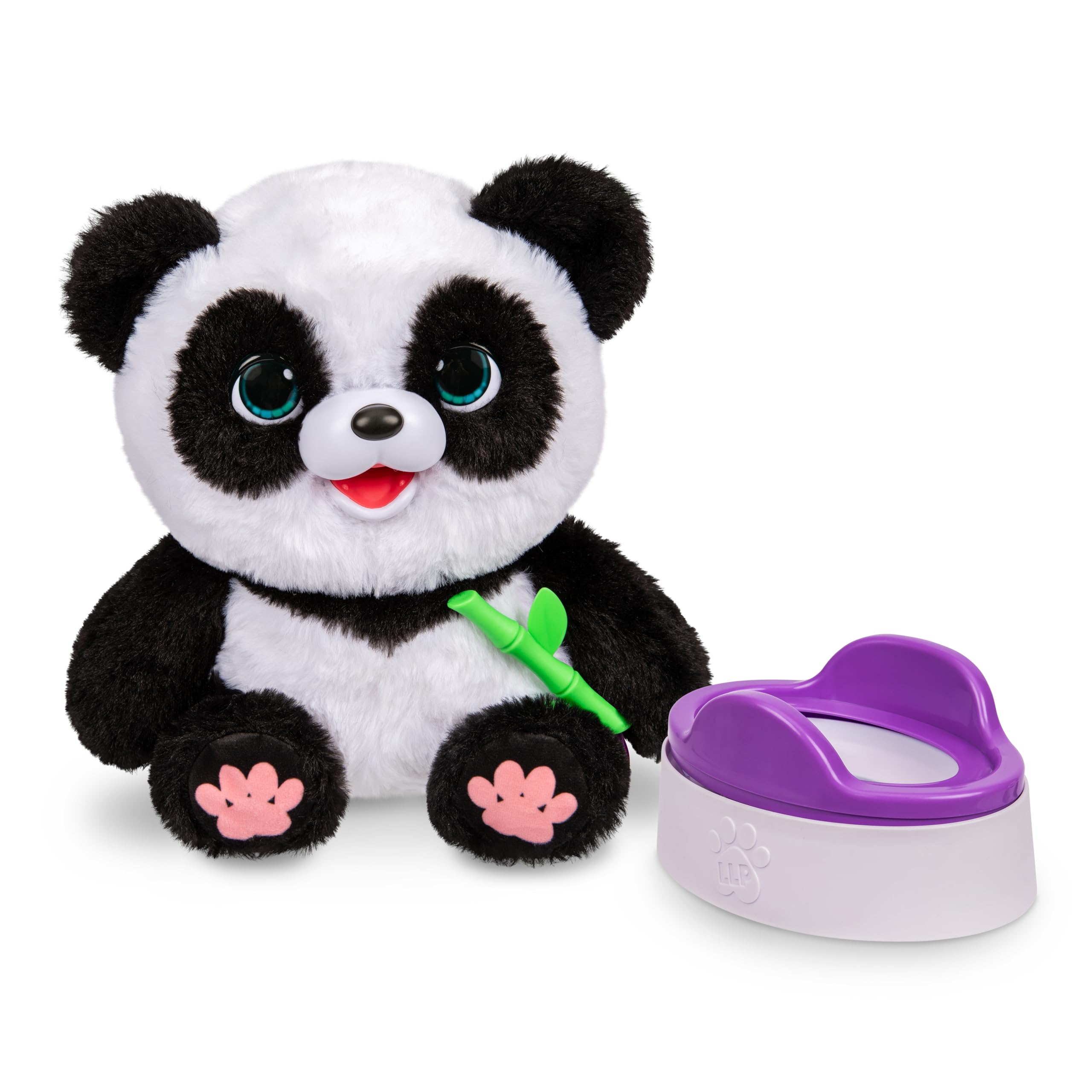 Little Live Pets My Baby Talking Panda ChuChu, Cuddly Panda Toy Plush with 50+ Sounds, Potty Dance, Kick, Feed, Kids Interactive Animal Toys Ages 4+