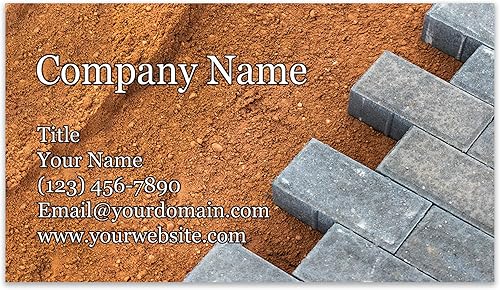 Vista 47 de Tarjetas de visita personalizadas, 3.5 x 2 pulgadas, paquete de 100 tarjetas gruesas y resistentes de 14 puntos, cuidado del césped, remoción