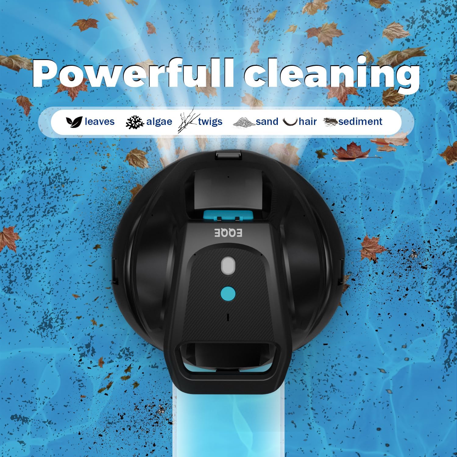 SP1 Pro Robotic Pool Cleaner, Cordless Pool Vacuum Robot with 120 Mins Runtime, 2.5h Fast Charging, Ideal for Pools up to 860 sq.ft, Powerful Suction, Auto-Parking