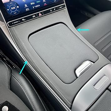 Center Console Gear Shift Storage Panel Cover Fit for Mercedes-Benz C-Class W206 S206 2022-2025 CLE C236 Black Leather