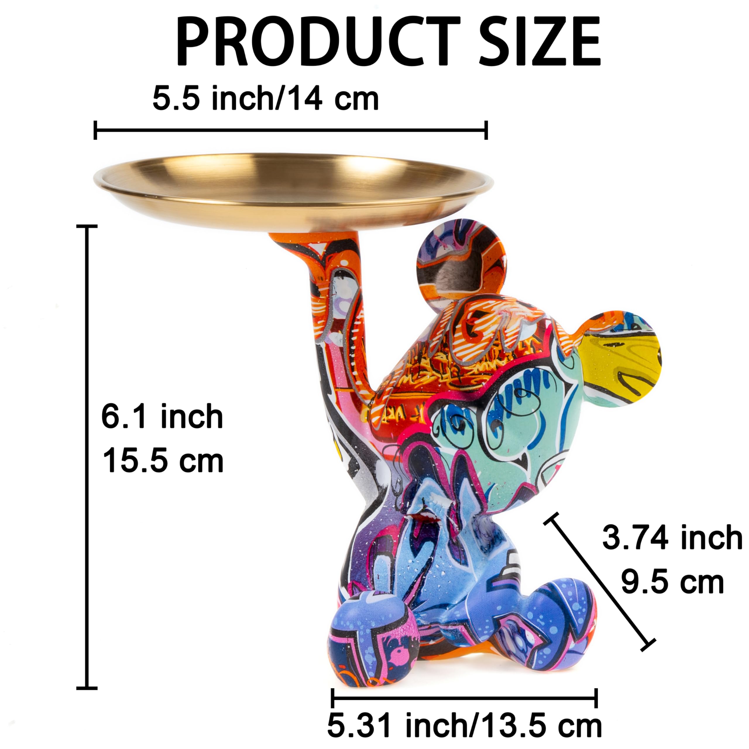 Amazon.com: Coniuty Keychain Bowl Tray Bear Statue, Resin Animal