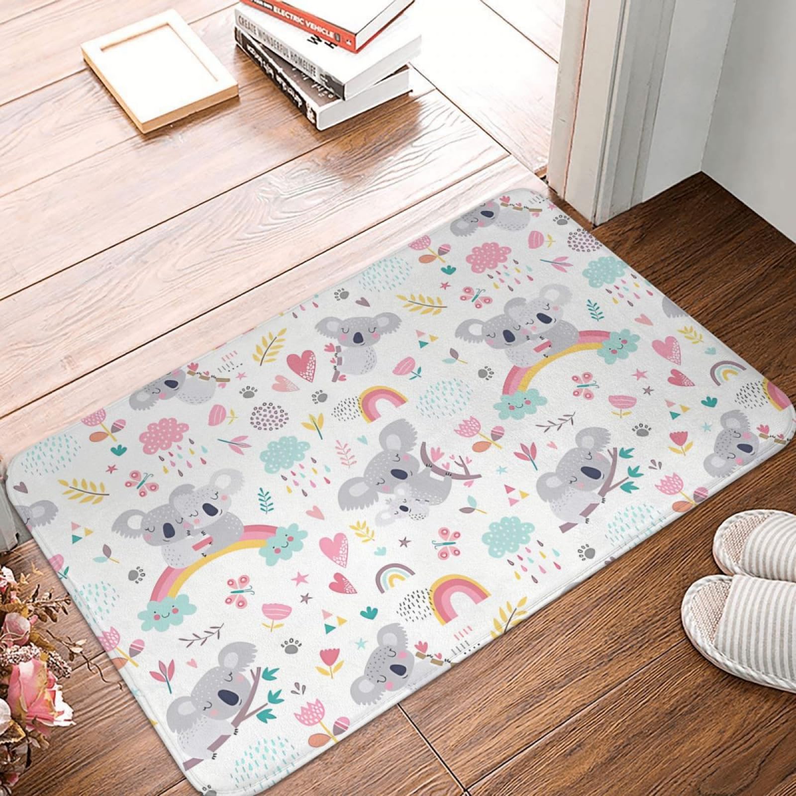 Tapis salle de bain koala antidérapant lavable pour éviter les glissades et l'eau