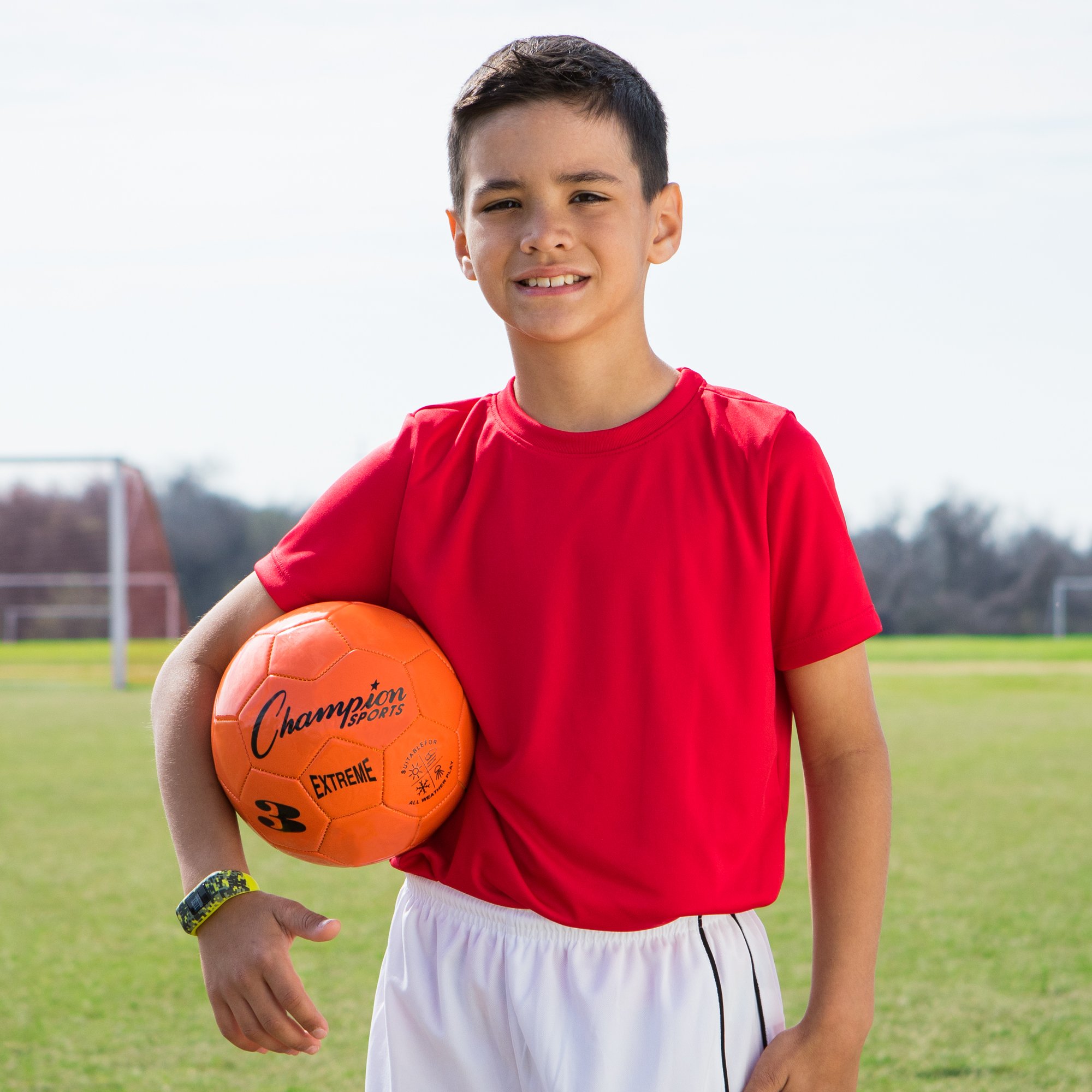 Champion Sports Extreme Series Soccer Ball, Size 3 - Youth League, All Weather, Soft Touch, Maximum Air Retention - Kick Balls for Kids Under 8 - Competitive and Recreational Futbol Games, Orange