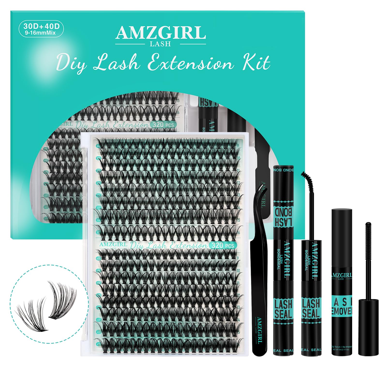 AMZGIRL LASH 320Pcs Clusters Kit