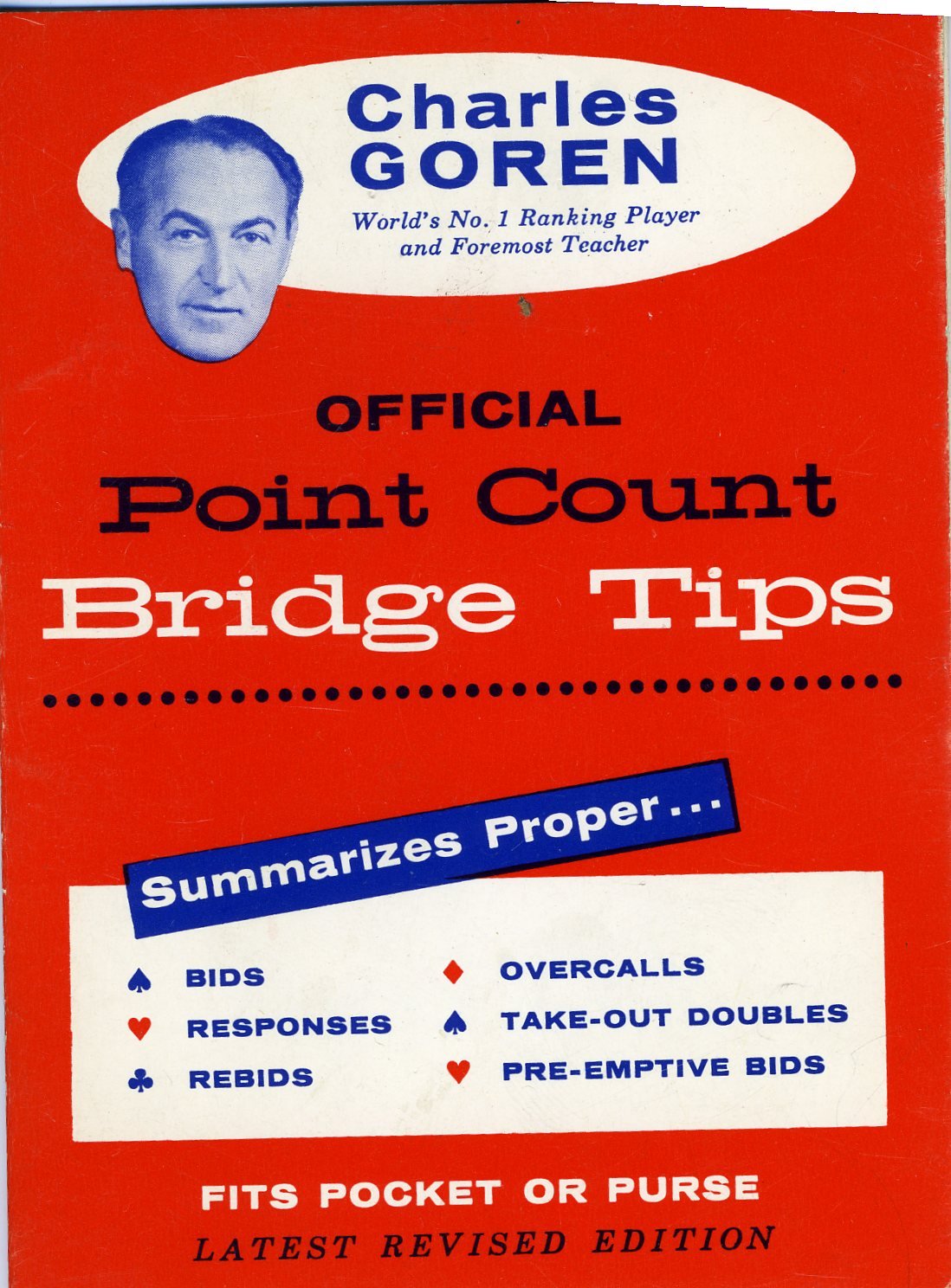Official Point Count Bridge Tips Fits Pocket or Purse Books