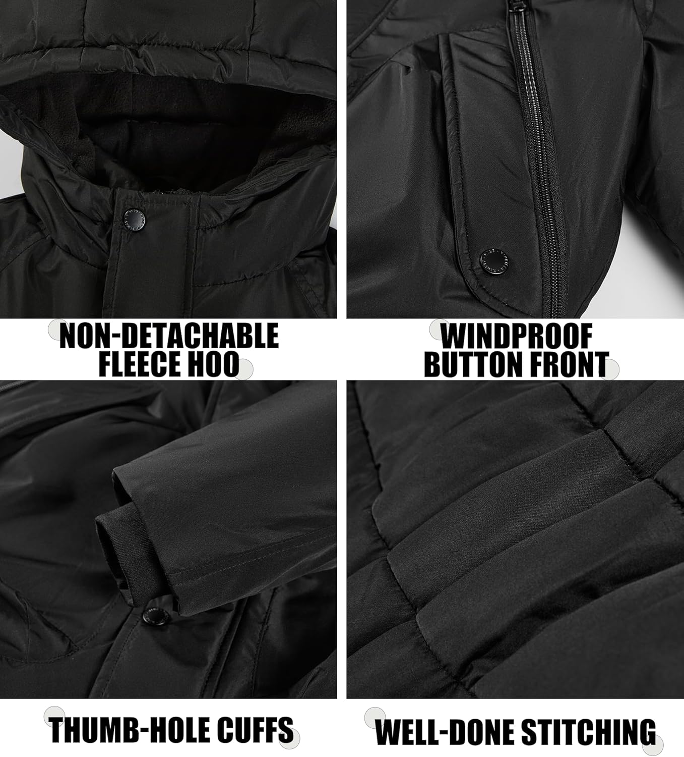 solomate Boys Winter Coats with Hood - Toddler Boys' Outerwear Winter Puffer Heavyweight Fleece Lined Jackets for Kids - Image 6