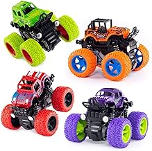 eErlik Plastic Friction Powered Cars, Pack of 4, Multicolour,for Kid