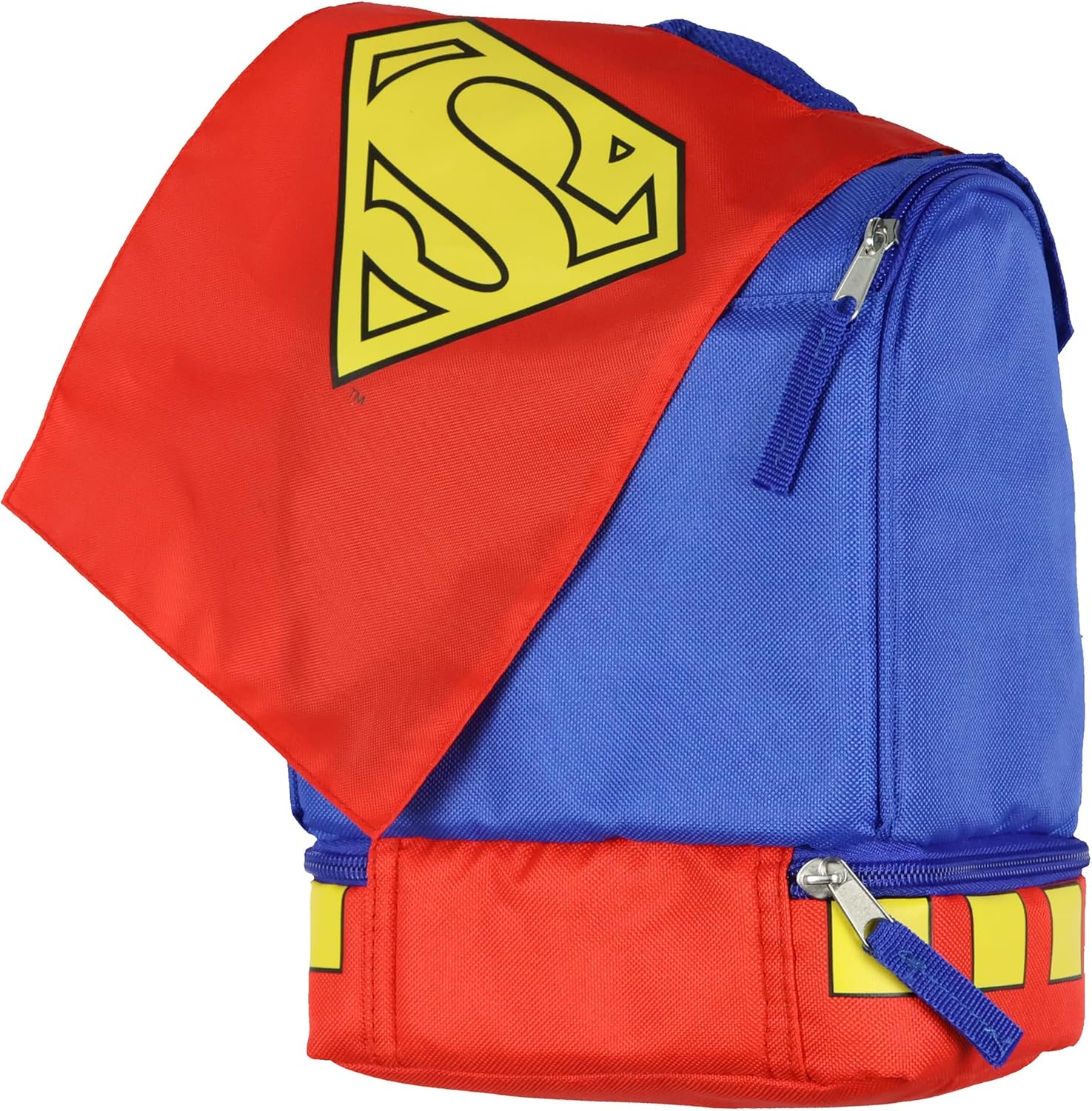 DC Comics Superman Lunch Box Dual Compartment Insulated Food Container Bag 10"