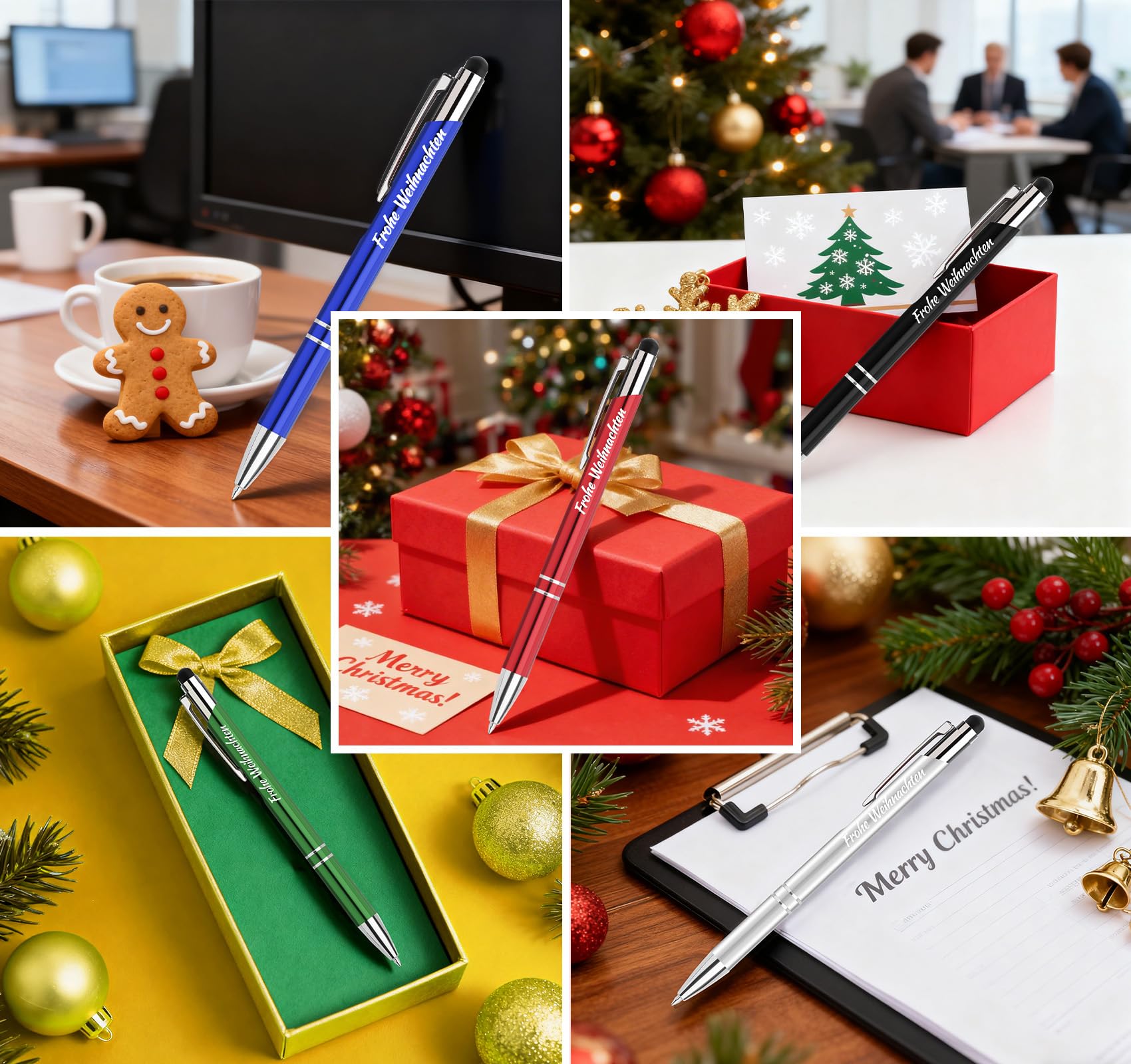 Kugelschreiber personalisieren,personalisierte Kugelschreiber mit Gravur,Werbekugelschreiber mit Logo,Farbmix mit Touchpen,für Unternehmen,Business,Mitarbeiter,10-500 Stück,Blau-A-500