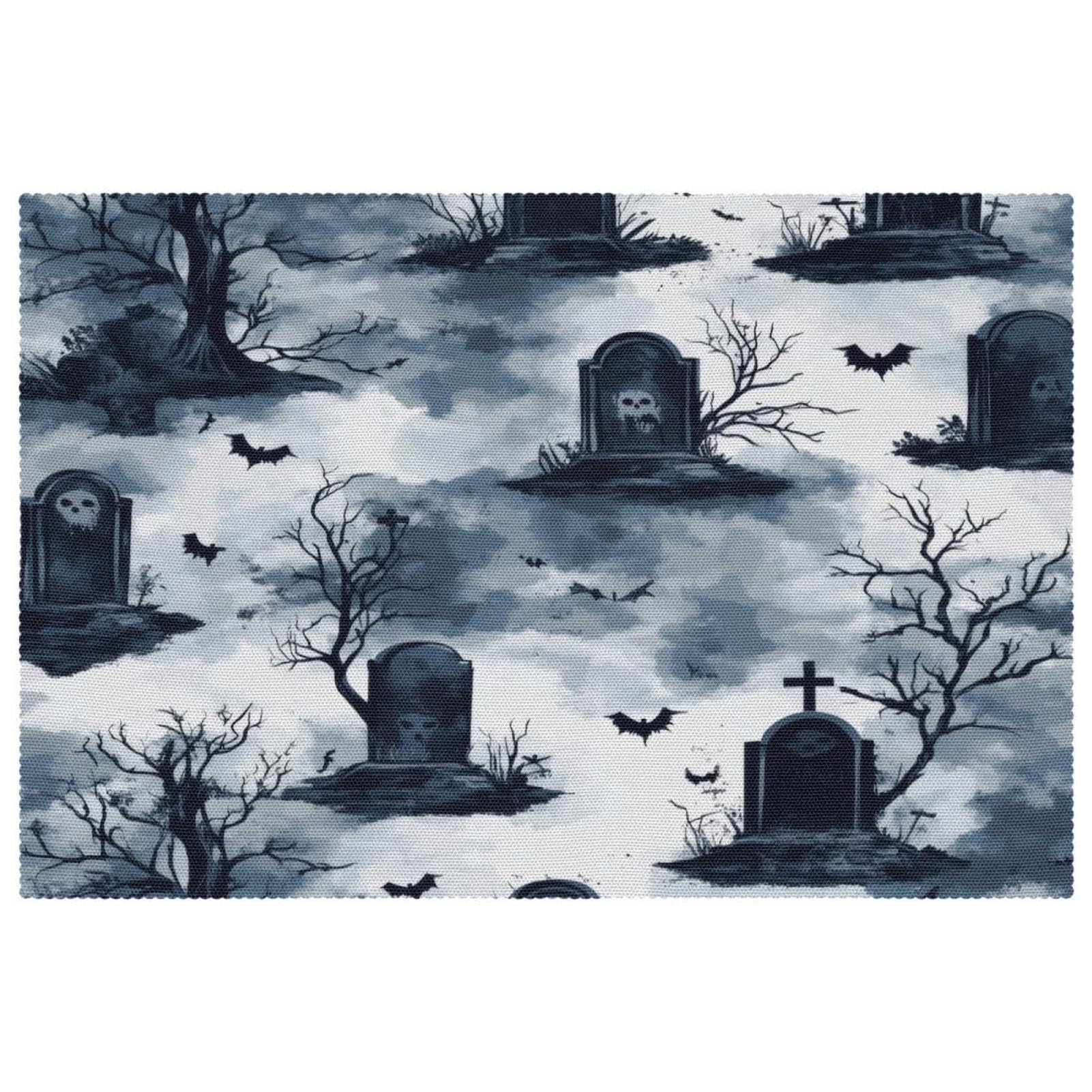 Set de table Halloween chauve-souris antidérapant pour repas de fête original