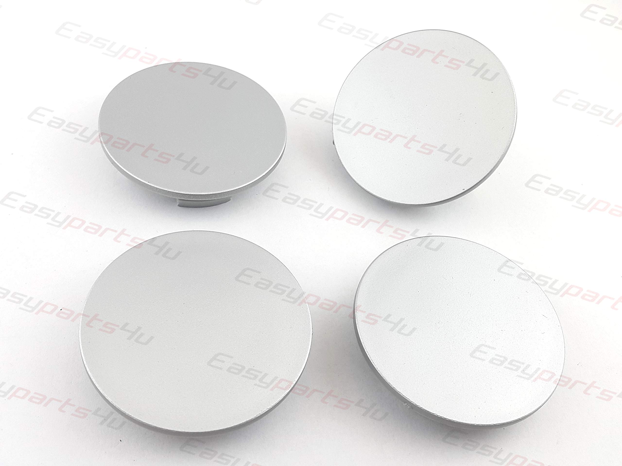 4 Capuchons Centre Moyeu Universels 47mm / 56mm - Cache-Moyeux Alliage Roue Argent