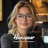 Vista 3 de hunsquer Gafas de luz azul para mujer/hombre, gafas de luz azul para computadora