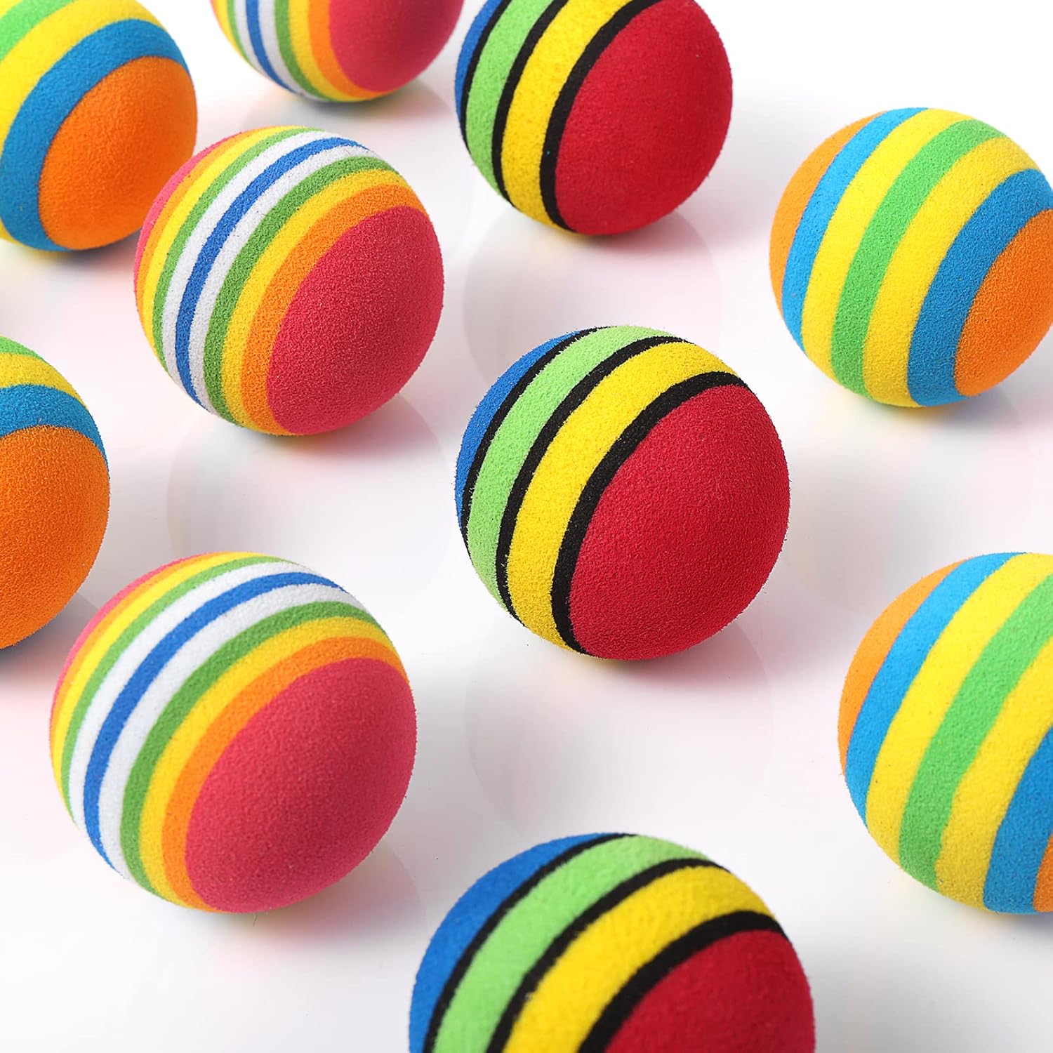 Cobee Rainbow Cat Toy, 12 Pieces Large 3.5 CM Interactive Ball for Kitten Play Sports Chase Training 5 81AG +shtkL. AC SL1500