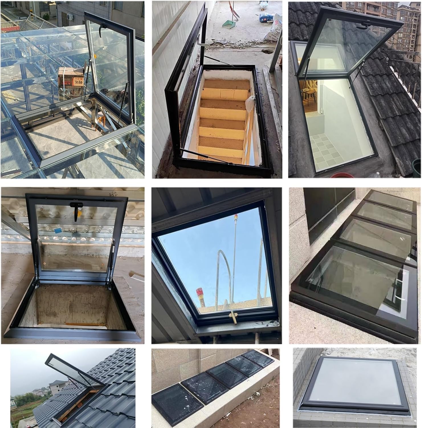 Sportello di Accesso al Tetto, Copertura per Finestra di Uscita dalla soffitta, lucernario a Filo Tetto, sportello di Manutenzione Impermeabile per Sicurezza e ispezione