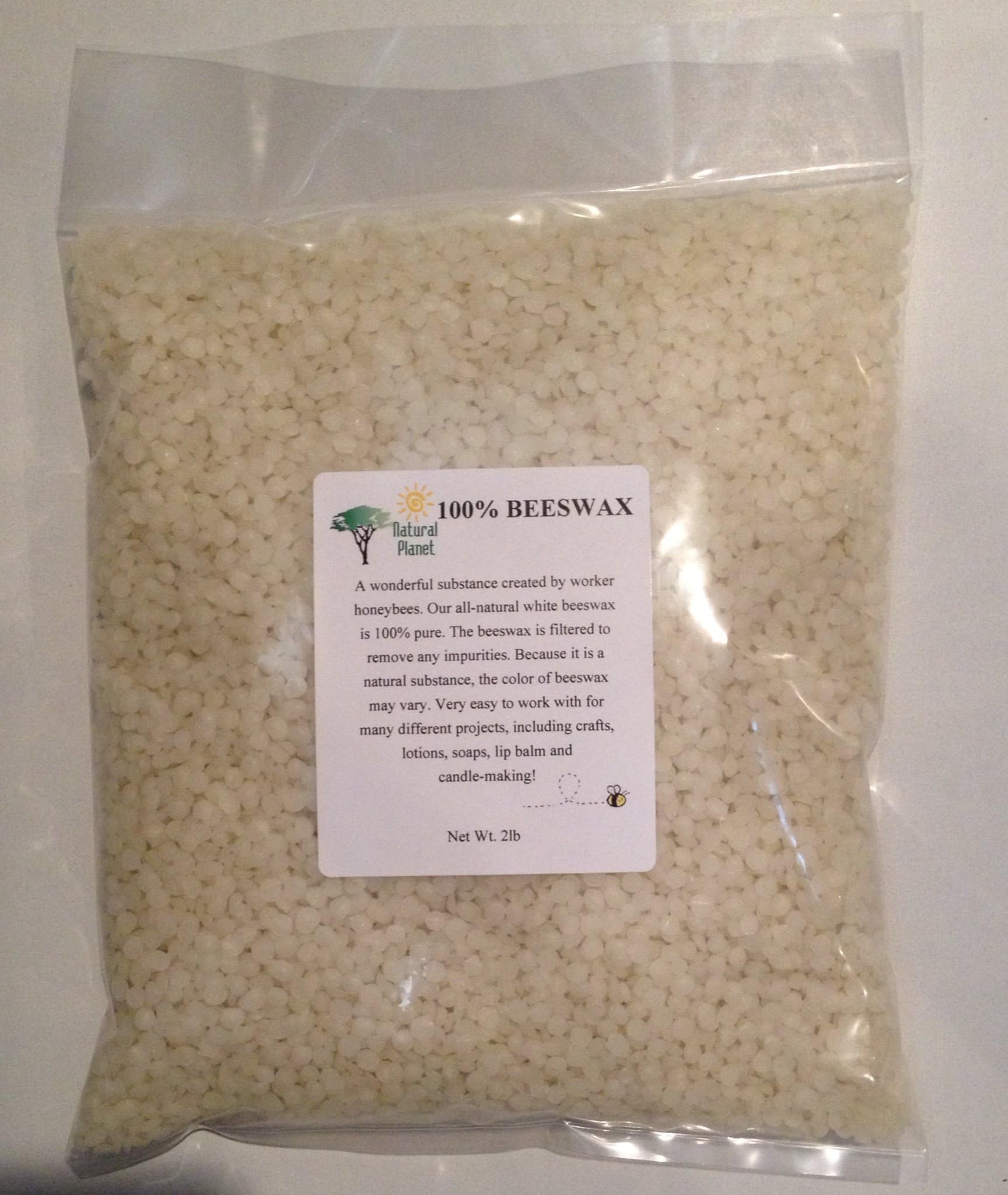 Pure White Beeswax Pellets-100% Pure