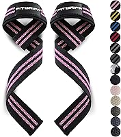 Vista 14 de Fitgriff® Correas de muñeca para levantamiento de pesas, gimnasio, peso muerto, entrenamiento (hechas de algodón premium y acolchadas) - Hombres