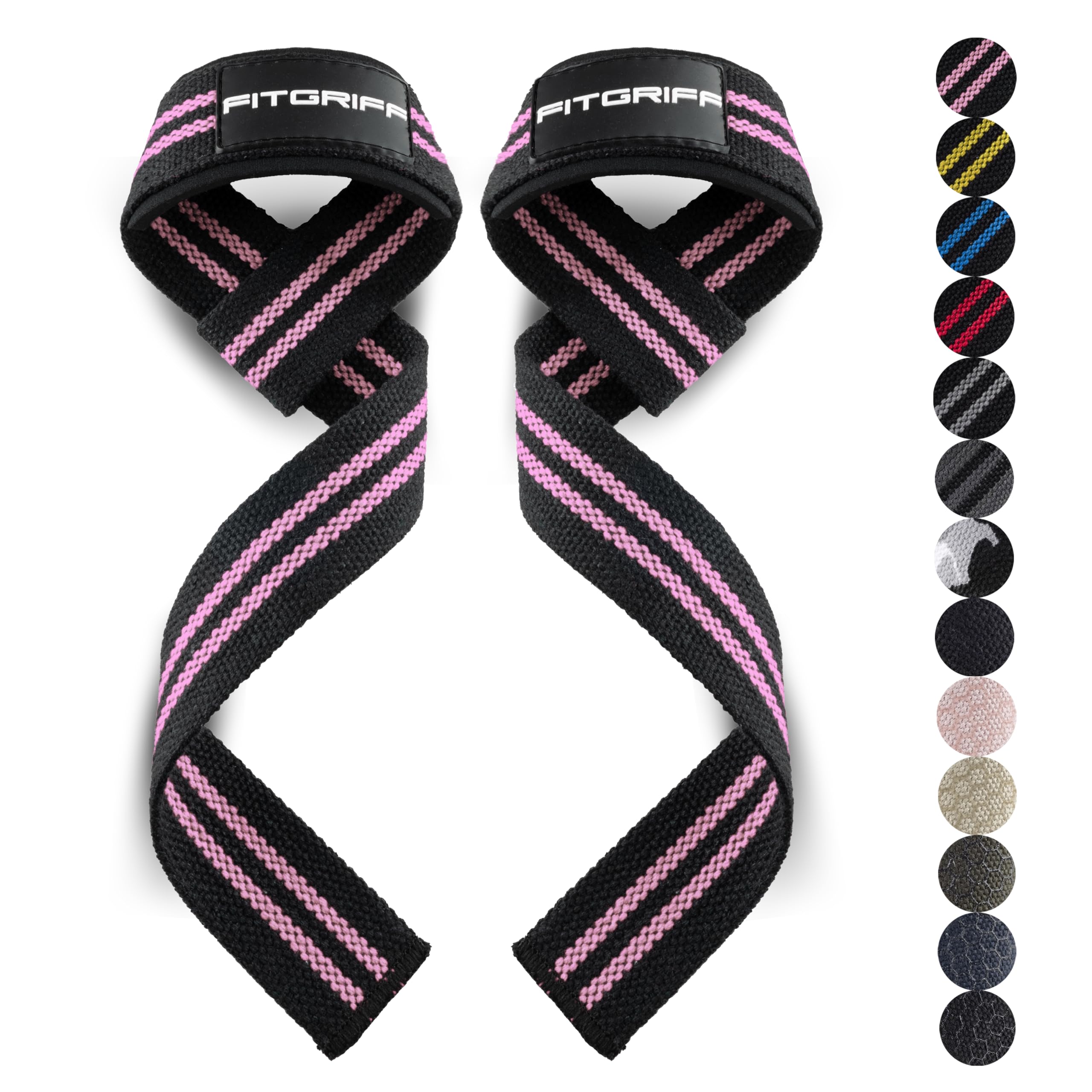 Fitgriff® Lifting Wrist Straps for Weightlifting, Gym, Deadlift, Workout (Made of Premium Cotton & Padded) - Men & Women