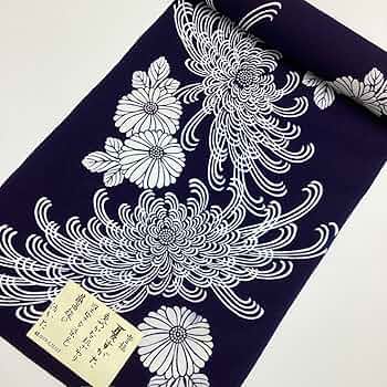 浴衣反物　堅牢染 新品・長期保管品】堅牢本染め万代染・浴衣反物/藍色・11.36m